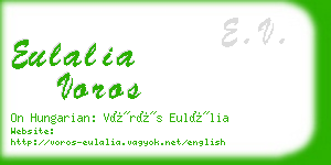 eulalia voros business card